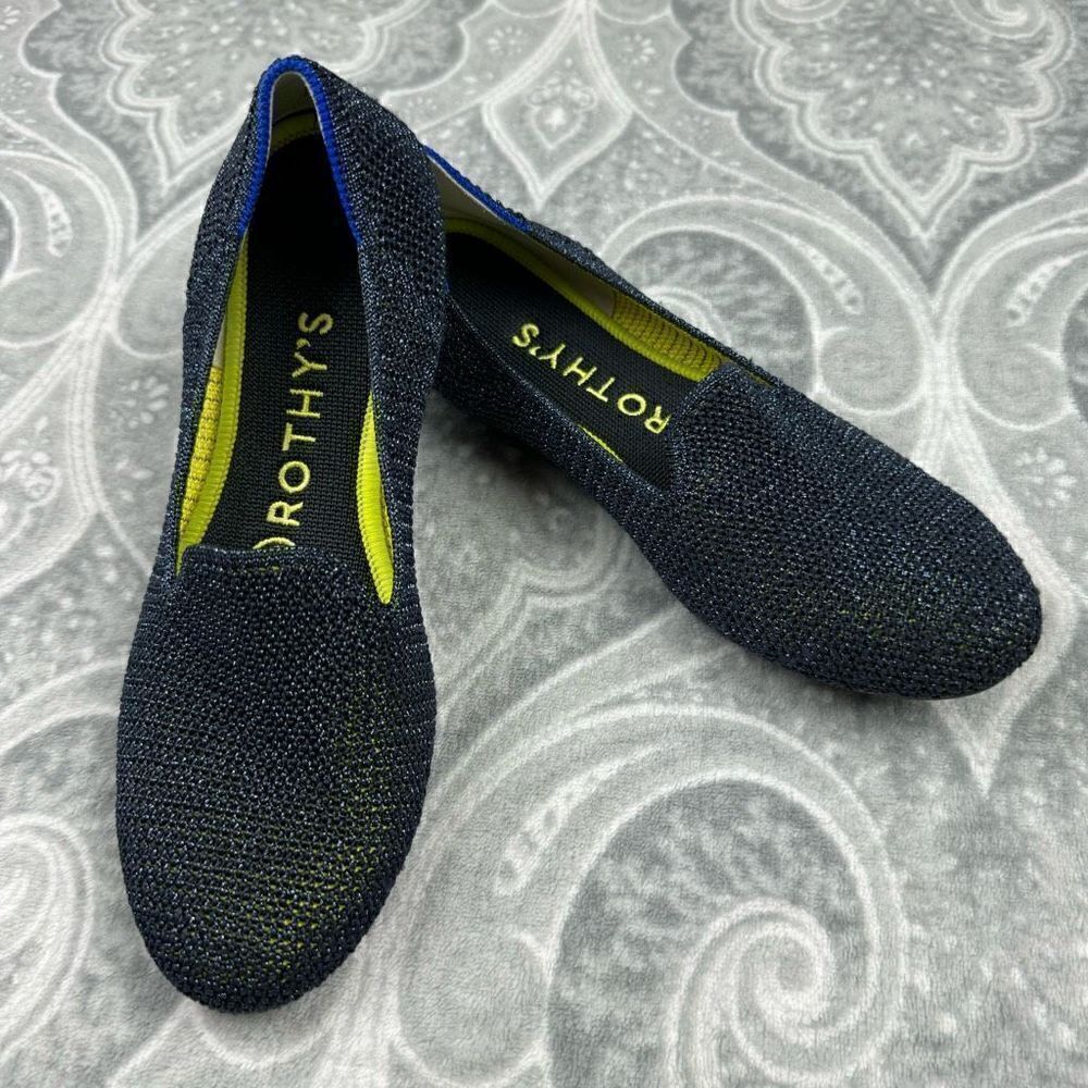 Womens Rothy’s Metallic Lattice Stitch Loafer
